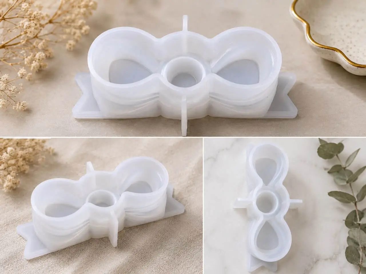 Bow Candle Holder Mold